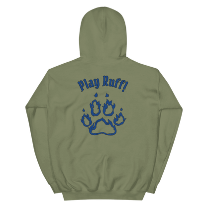 Various Colored Hoodies with Multiple Blue Logos