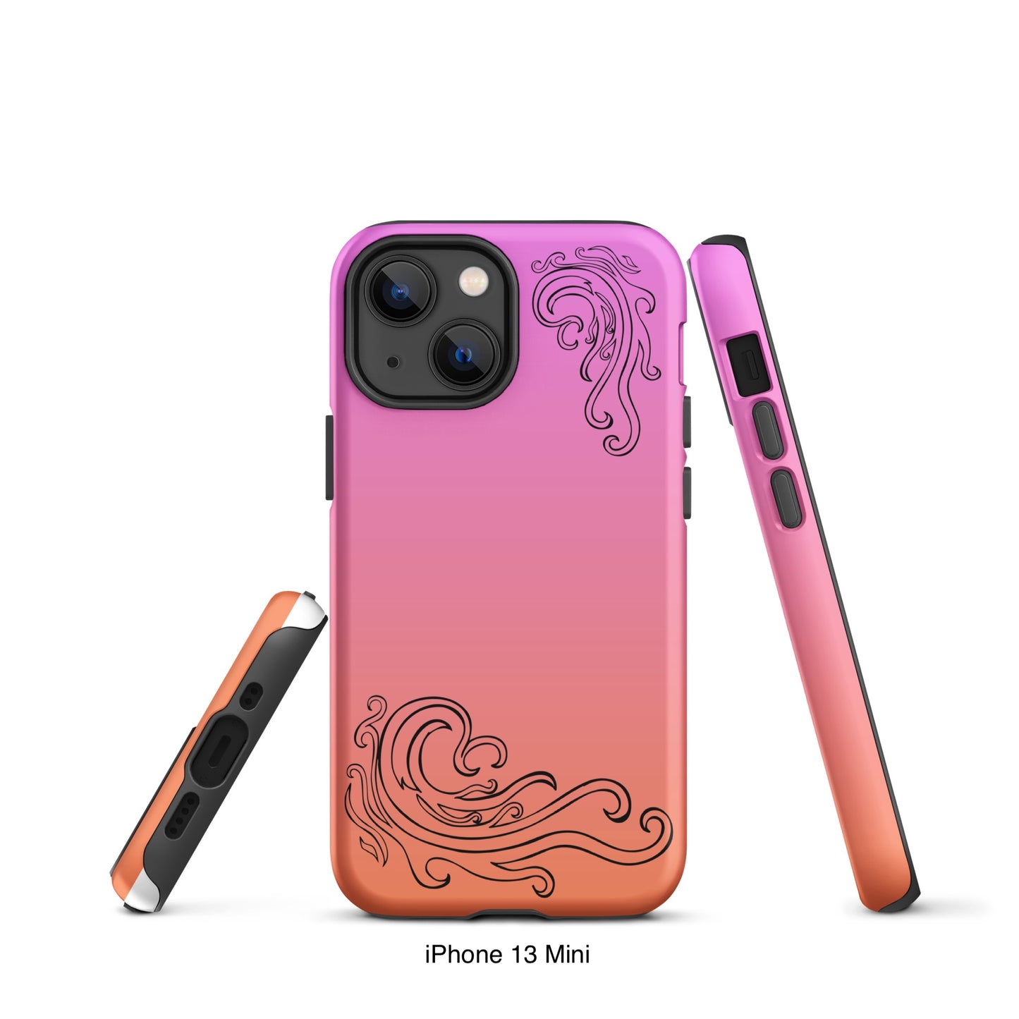 Pink and Orange Tough Case for iPhone® with Tribal Logos