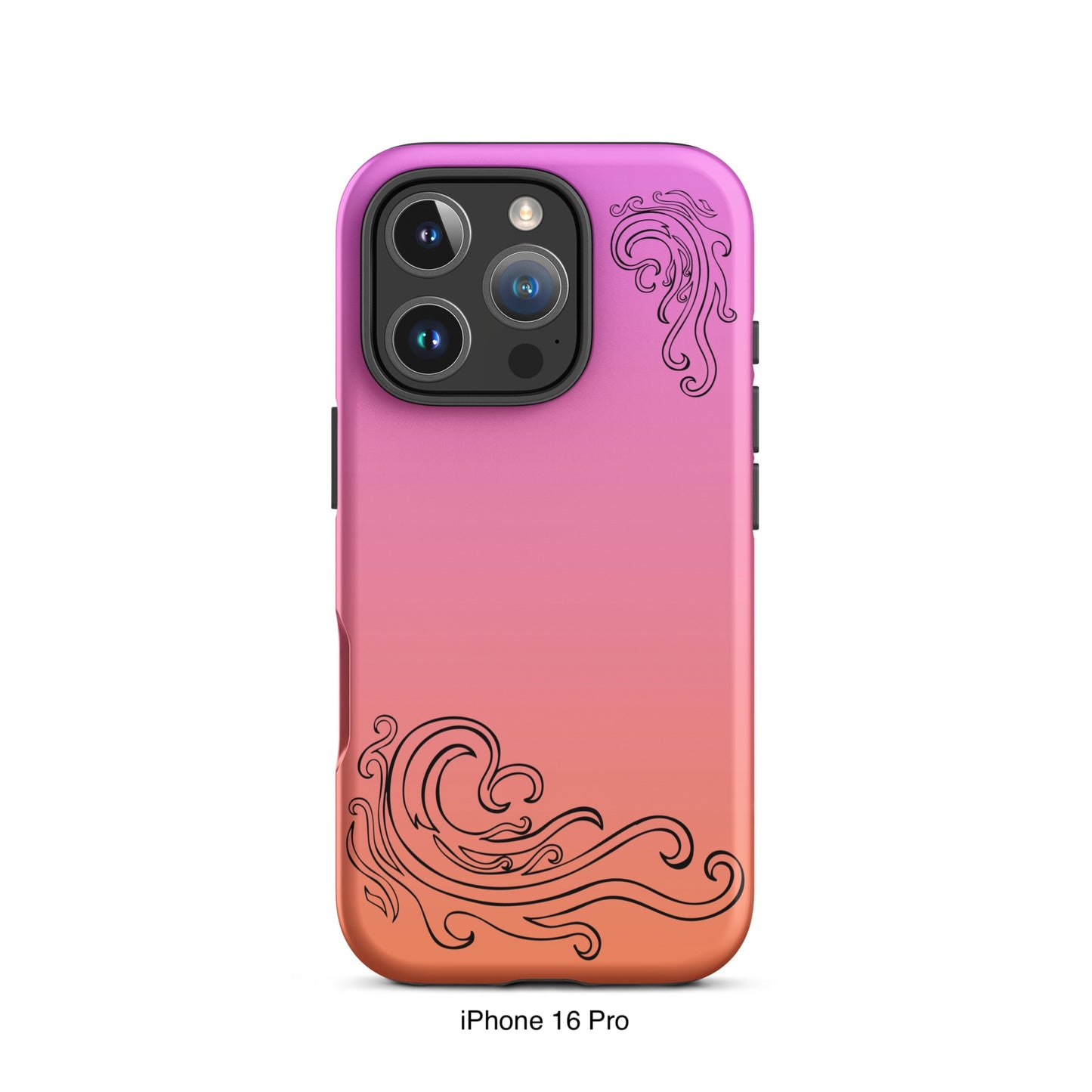 Pink and Orange Tough Case for iPhone® with Tribal Logos