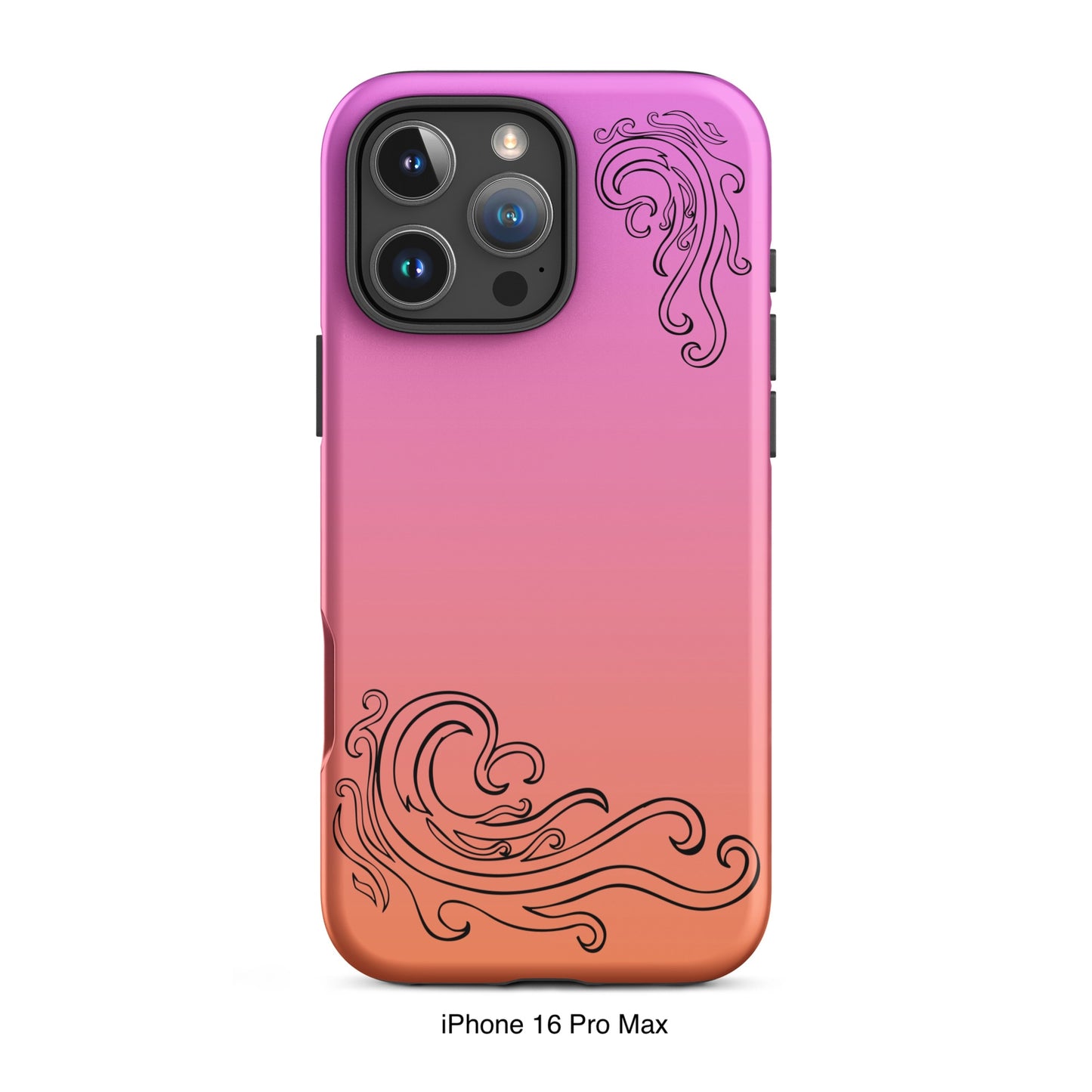 Pink and Orange Tough Case for iPhone® with Tribal Logos