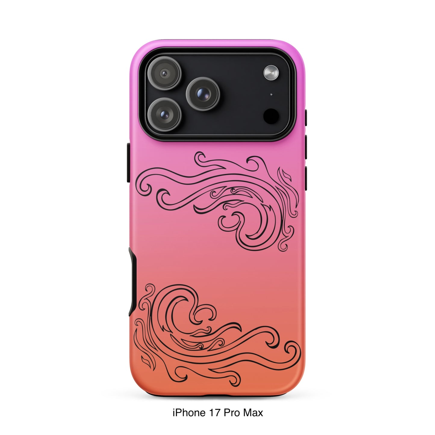 Pink and Orange Tough Case for iPhone® with Tribal Logos