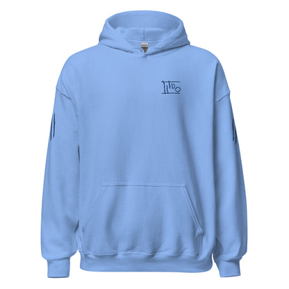 Various Colored Hoodies with Multiple Blue Logos