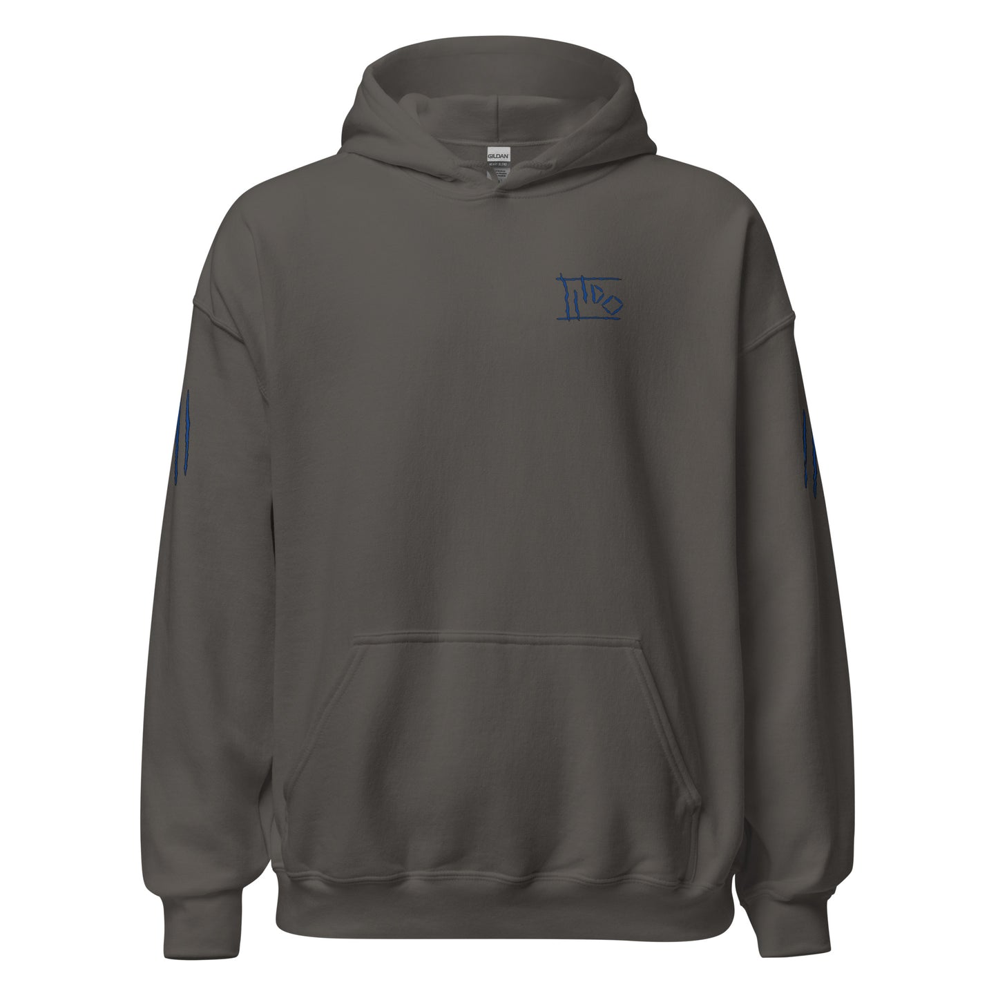 Various Colored Hoodies with Multiple Blue Logos