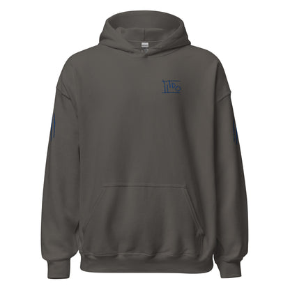 Various Colored Hoodies with Multiple Blue Logos