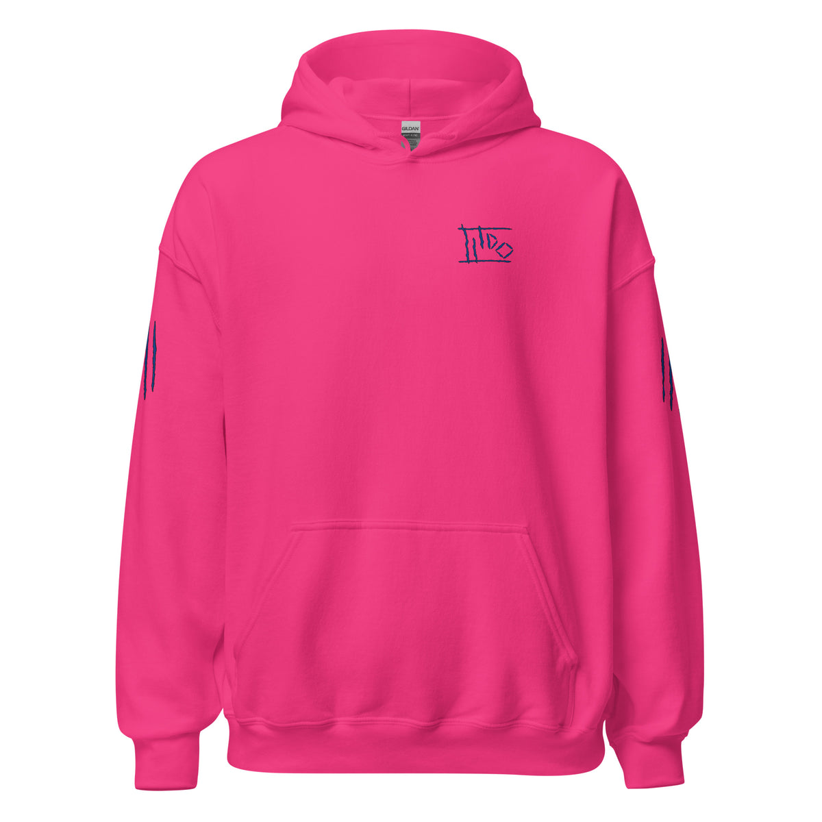 Various Colored Hoodies with Multiple Blue Logos