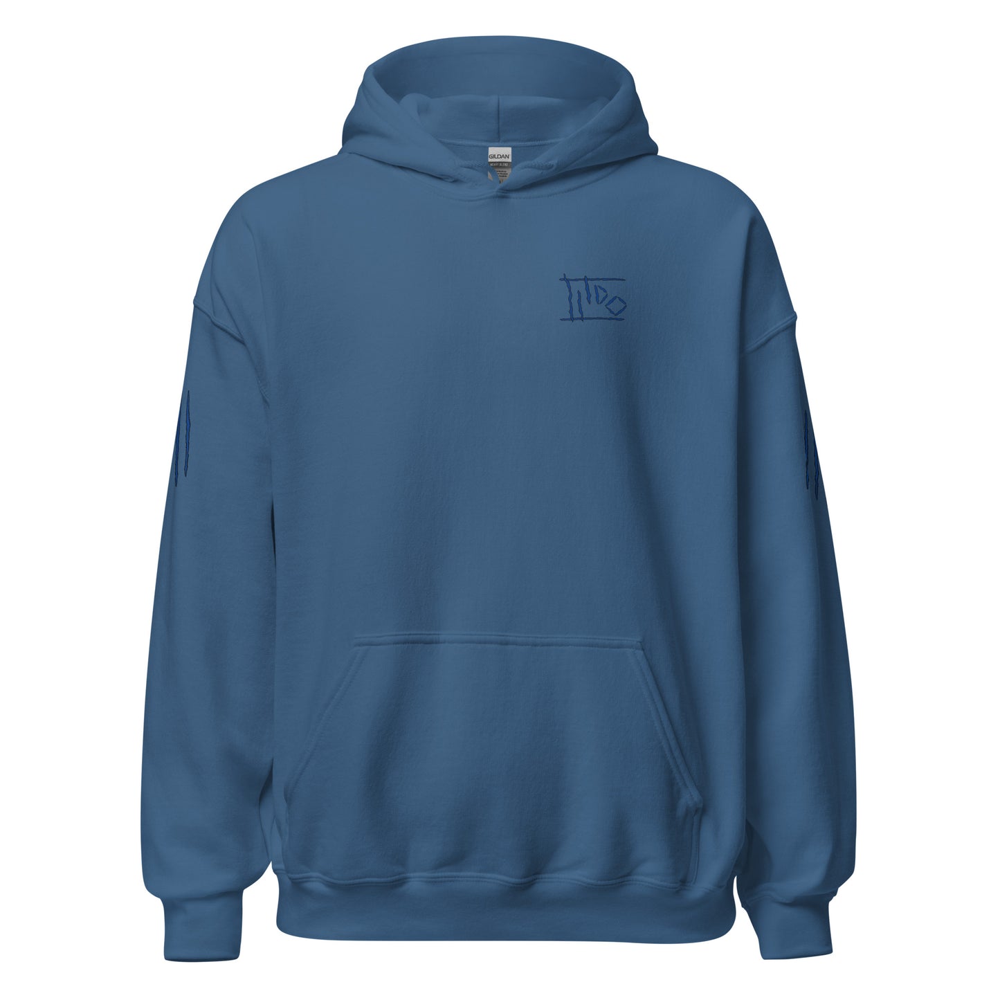 Various Colored Hoodies with Multiple Blue Logos
