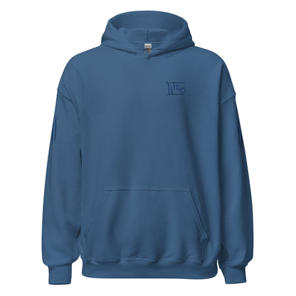 Various Colored Hoodies with Multiple Blue Logos