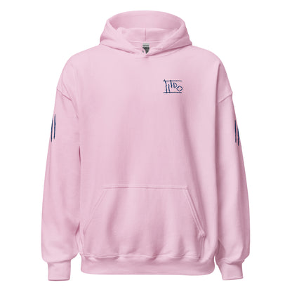Various Colored Hoodies with Multiple Blue Logos