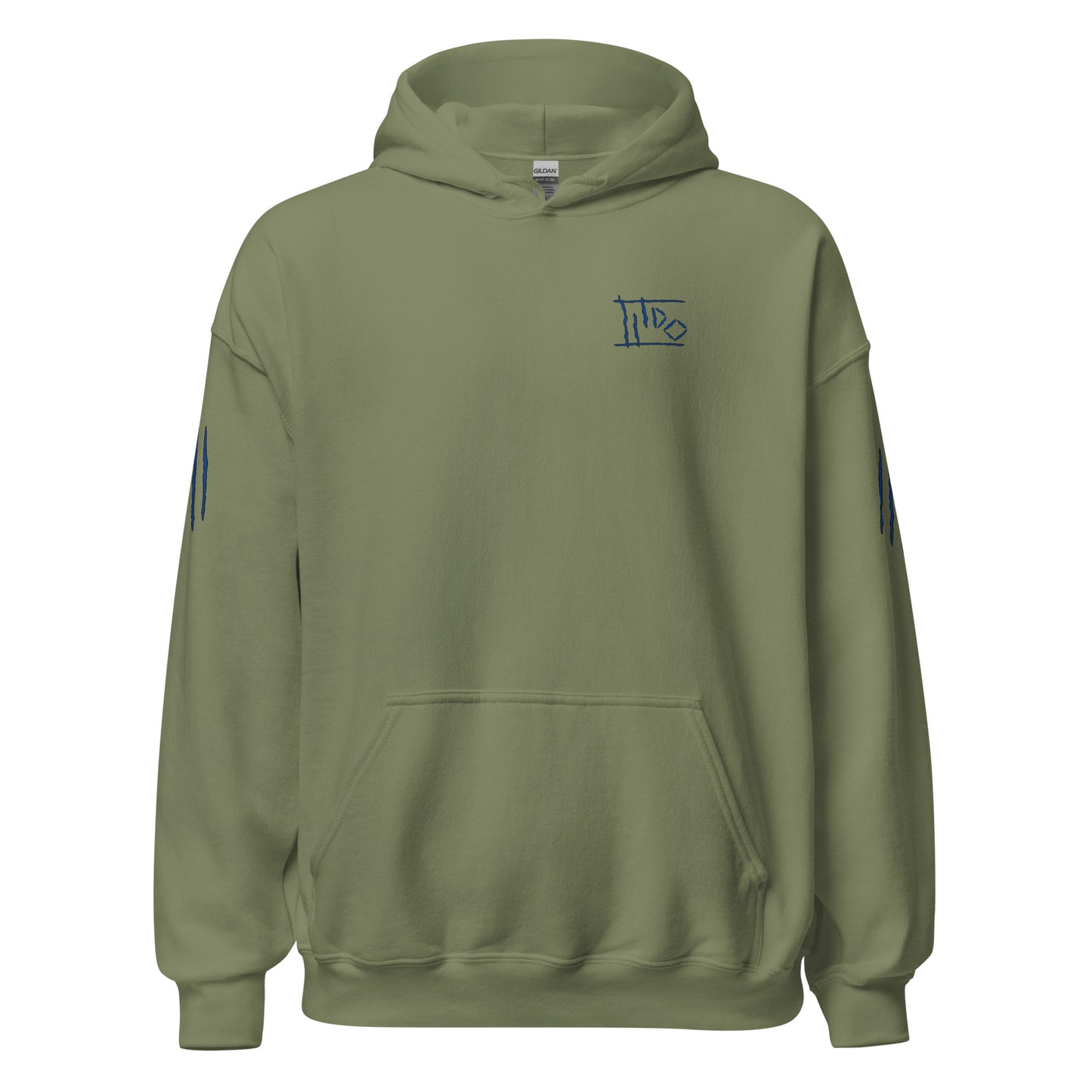 Various Colored Hoodies with Multiple Blue Logos