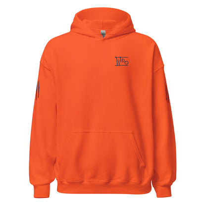 Various Colored Hoodies with Multiple Blue Logos