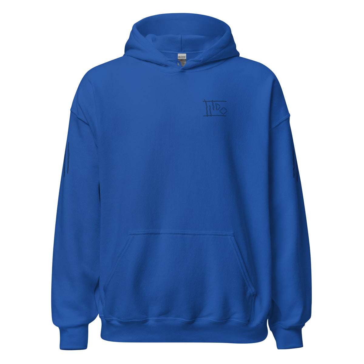 Various Colored Hoodies with Multiple Blue Logos